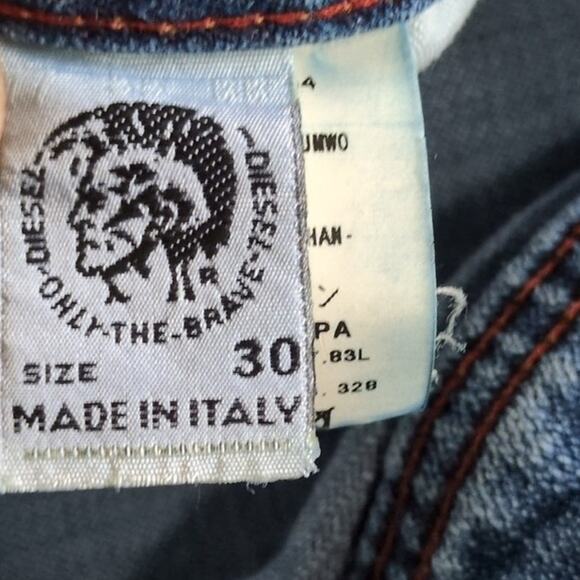 Vintage Diesel Zathan Bootcut Jeans Mens 30 Blue Pants Light Faded Metro Y2K - Picture 5 of 8